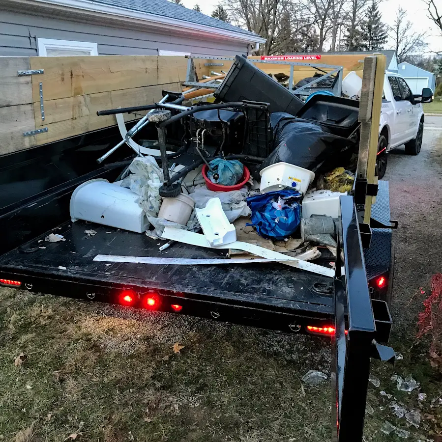 Roll-off dumpster delivered to a residential driveway in Hahnville